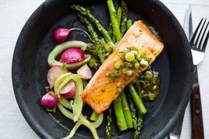 Salmon and Spring Vegetables