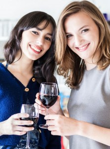 women-smiling-wine