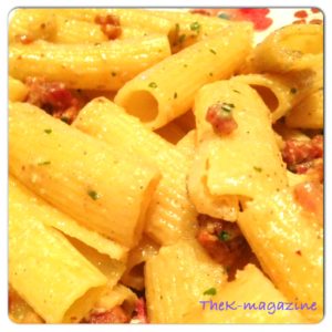 rigatoni gorgotzola bacon