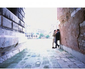 Couple Kissing in Alley