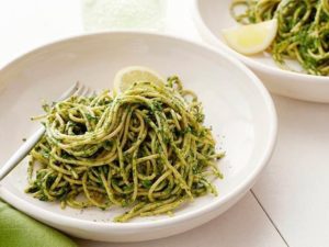 spaghetti pesto