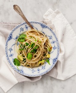 spaghetti avocado lemon zest